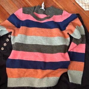 Talbots Multicolor Striped Turtleneck Sweater